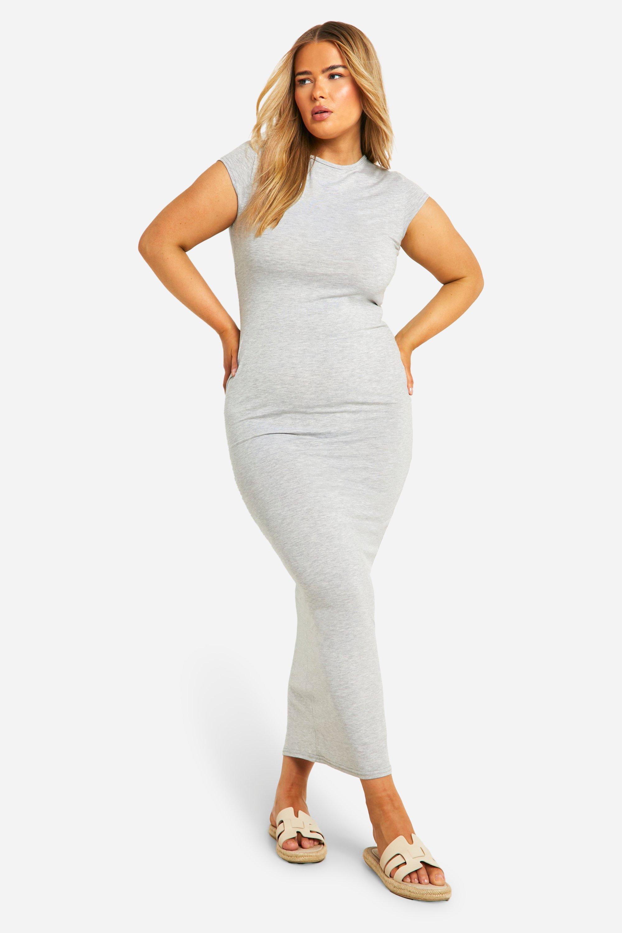 Plus size short sleeve maxi dress online